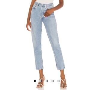 AGOLDE Fen High Rise Relaxed Taper in Dimension Size 24 Light Wash